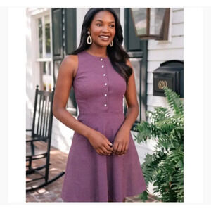Gal Meets Glam Collection Meg Jacquard Fit & Flare Purple Dress